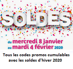 les codes promos cumulables avec les soldes 2020